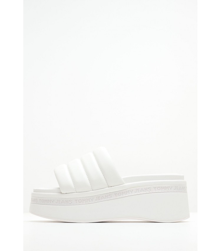 Women Platforms Low Tjw.Wedge White ECOleather Tommy Hilfiger