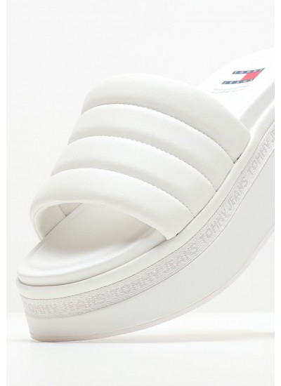 Women Platforms Low Tjw.Wedge White ECOleather Tommy Hilfiger