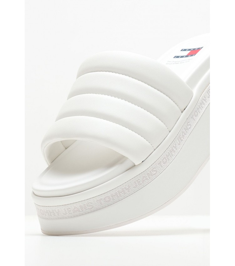 Women Platforms Low Tjw.Wedge White ECOleather Tommy Hilfiger