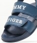 Kids Flip Flops & Sandals Velcro.Sandal Blue ECOleather Tommy Hilfiger