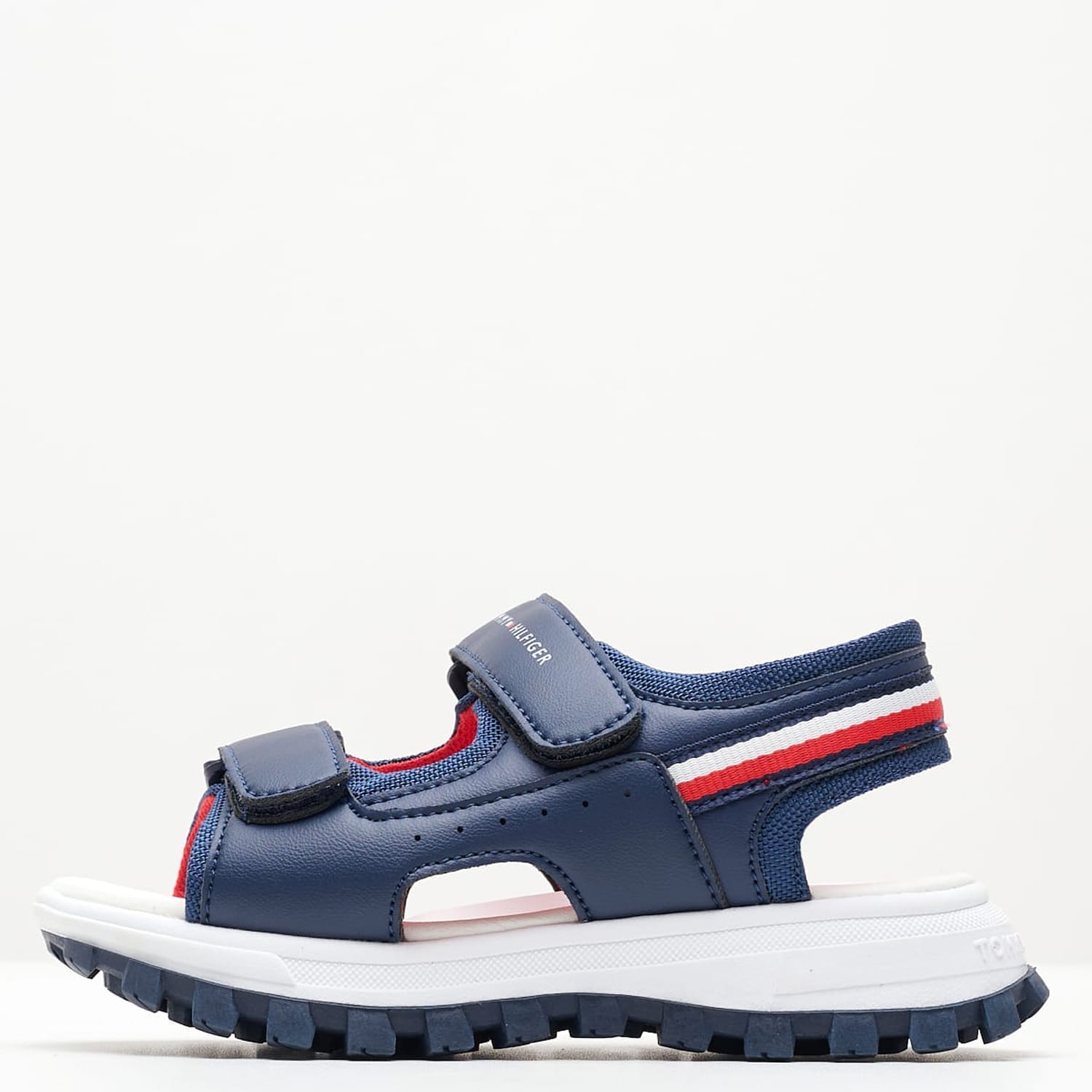 Παιδικές Σαγιονάρες & Πέδιλα Velcro.Stripes Μπλε ECOleather Tommy Hilfiger