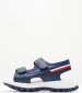 Kids Flip Flops & Sandals Velcro.Stripes Blue ECOleather Tommy Hilfiger