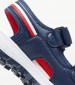 Kids Flip Flops & Sandals Velcro.Stripes Blue ECOleather Tommy Hilfiger