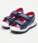 Kids Flip Flops & Sandals Velcro.Stripes Blue ECOleather Tommy Hilfiger