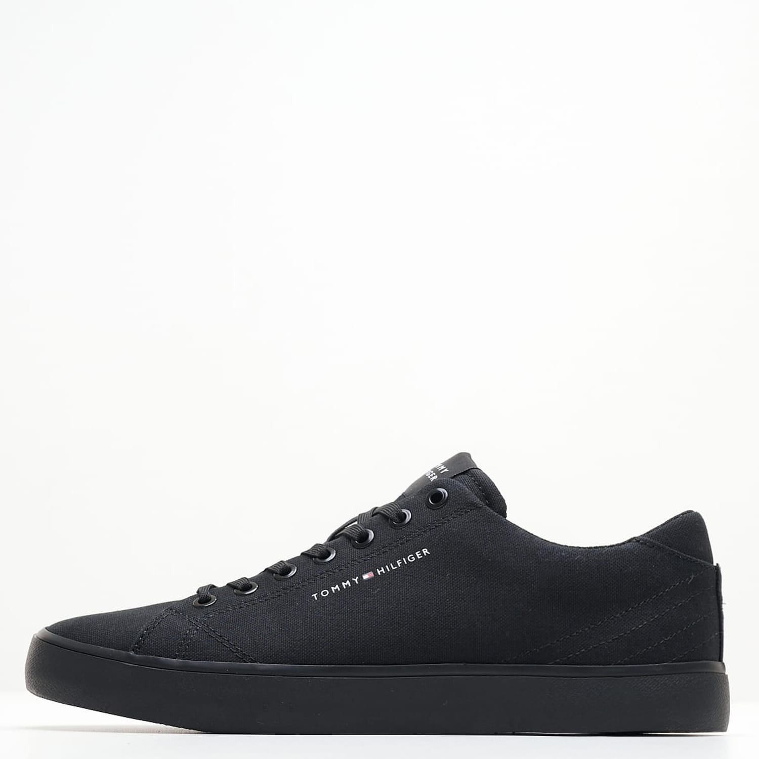 Ανδρικά Παπούτσια Casual Vulc.Canvas Μαύρο Ύφασμα Tommy Hilfiger