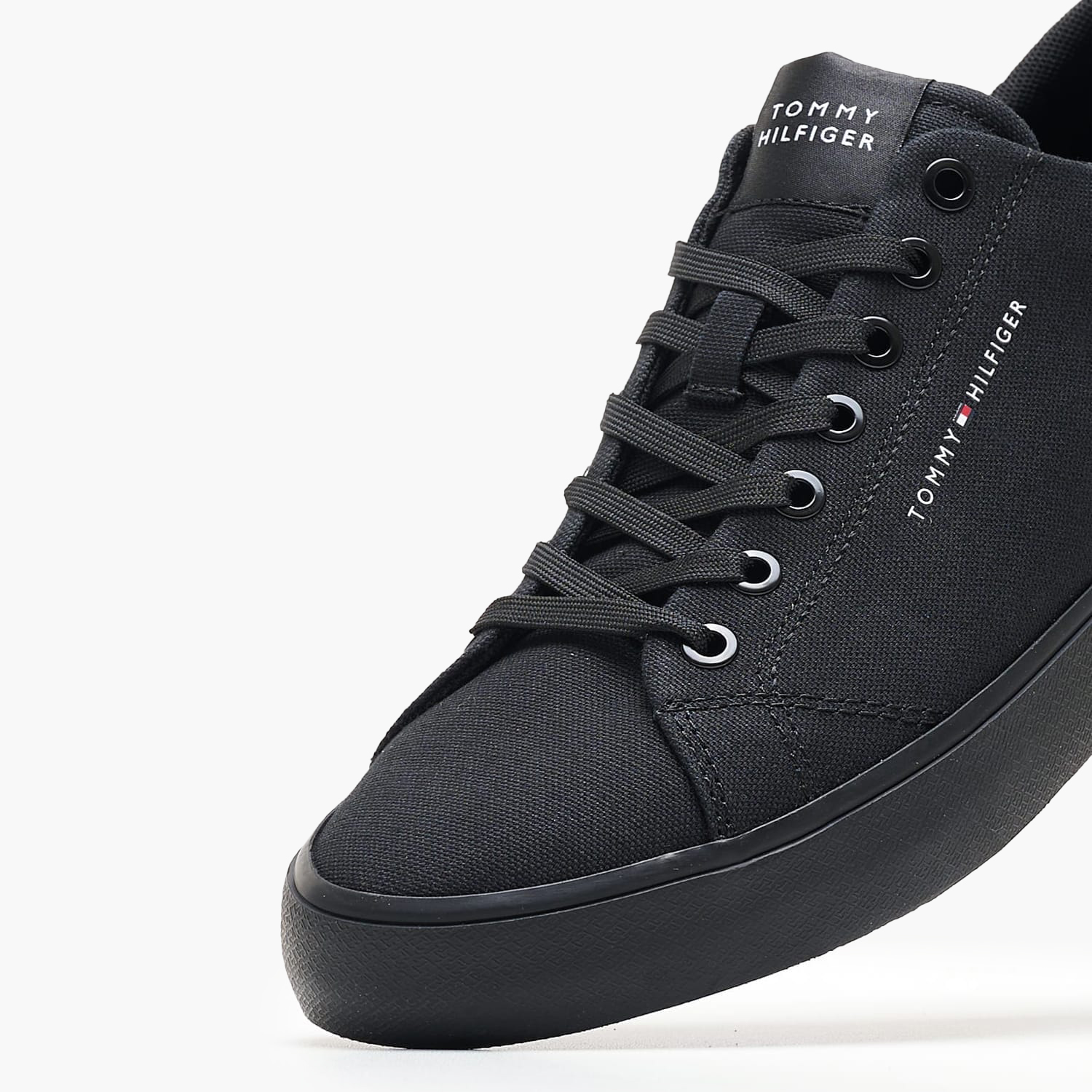 Ανδρικά Παπούτσια Casual Vulc.Canvas Μαύρο Ύφασμα Tommy Hilfiger
