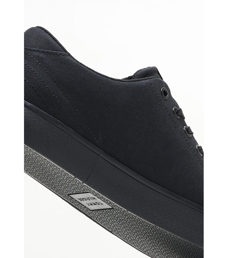 Men Casual Shoes Vulc.Canvas Black Fabric Tommy Hilfiger