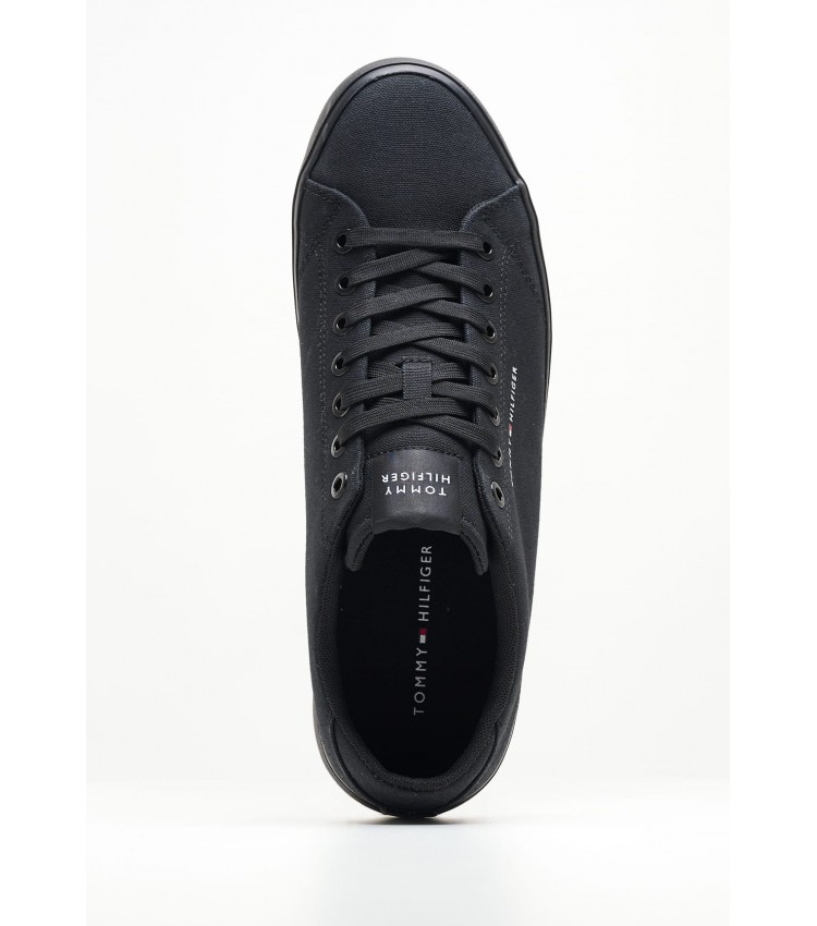 Men Casual Shoes Vulc.Canvas Black Fabric Tommy Hilfiger