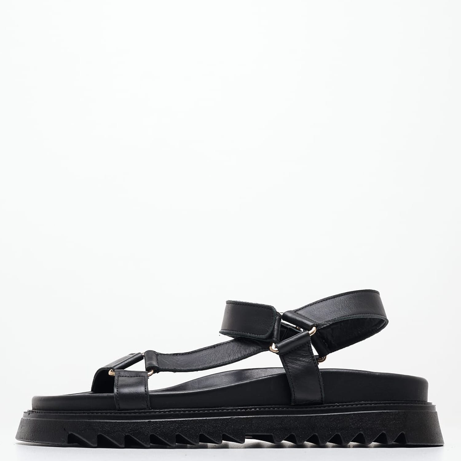 Women Flats 2439.00520K Black Leather Mortoglou