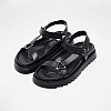 Women Flats 2439.00520K Black Leather Mortoglou Women Flats 2439.00520K Black Leather Mortoglou