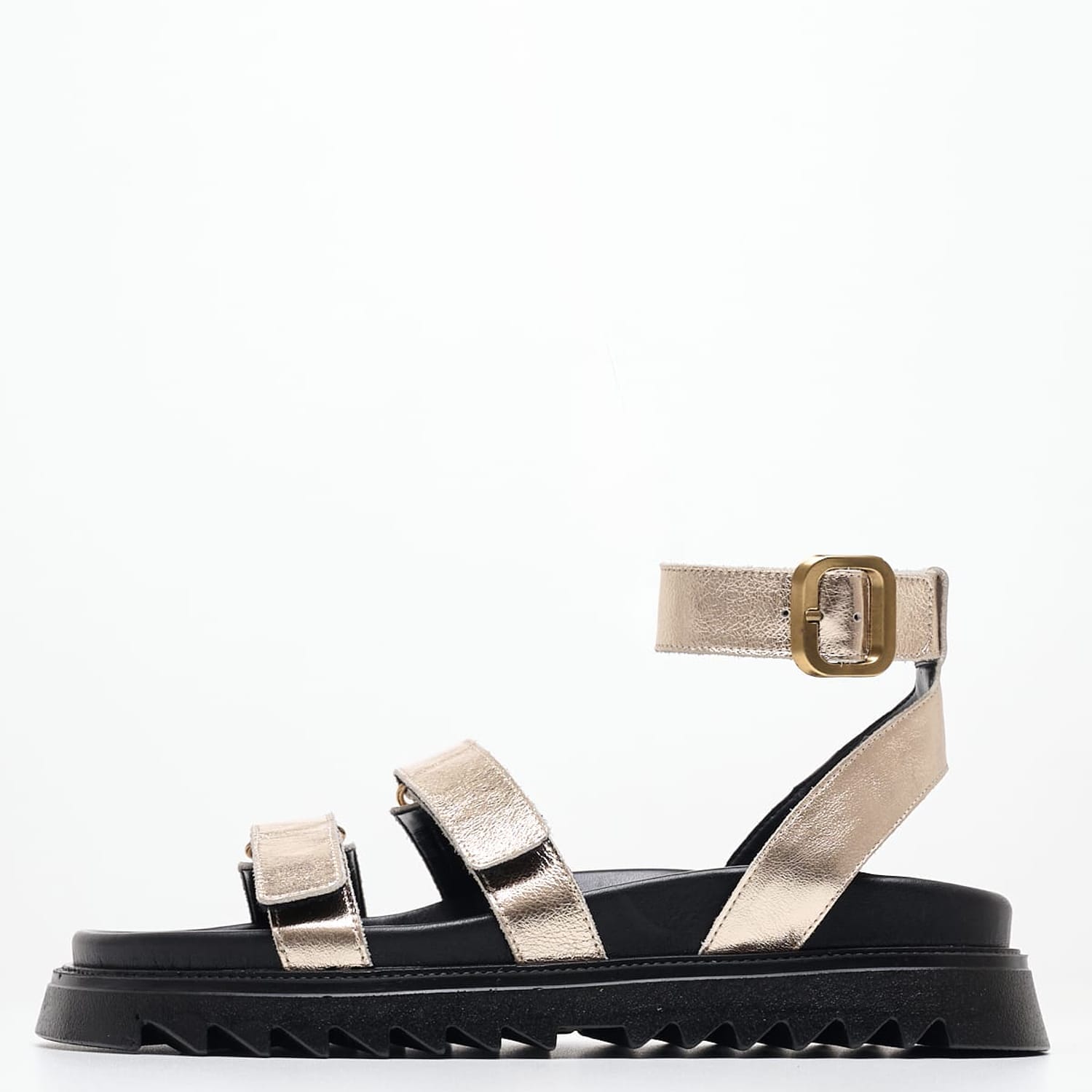 Women Flats 2439.00525K Platinum Leather Mortoglou