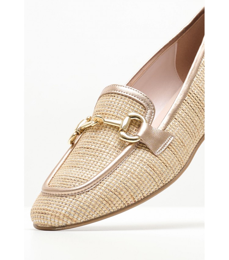 Women Moccasins 2440.10459 Beige Mat Mortoglou