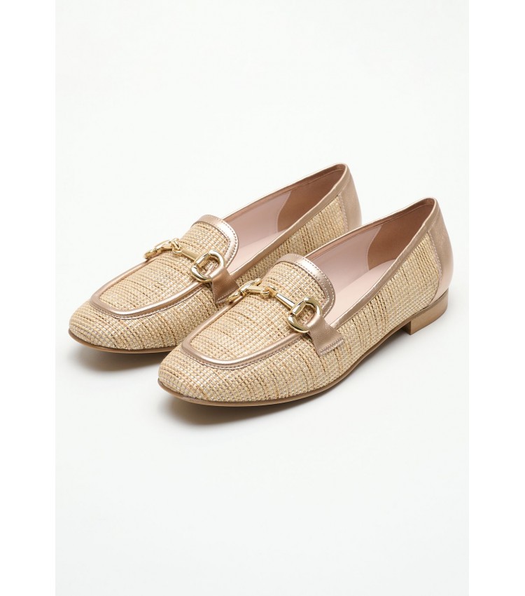 Women Moccasins 2440.10459 Beige Mat Mortoglou