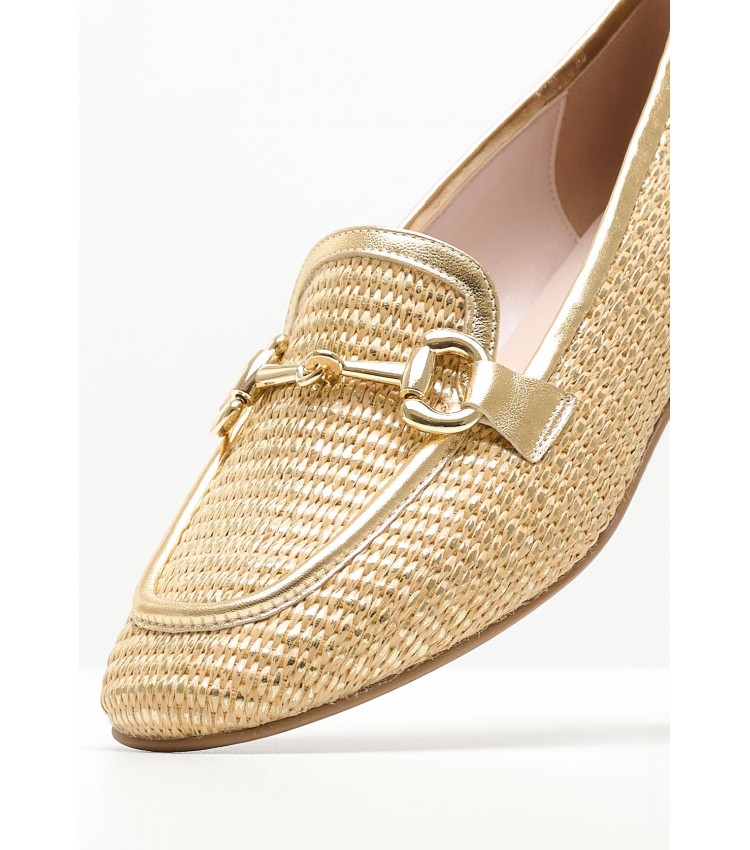 Women Moccasins 2440.10459 Gold Mat Mortoglou