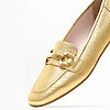 Women Moccasins 2440.10463 Gold Leather Mortoglou Women Moccasins 2440.10463 Gold Leather Mortoglou