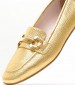 Women Moccasins 2440.10463 Gold Leather Mortoglou