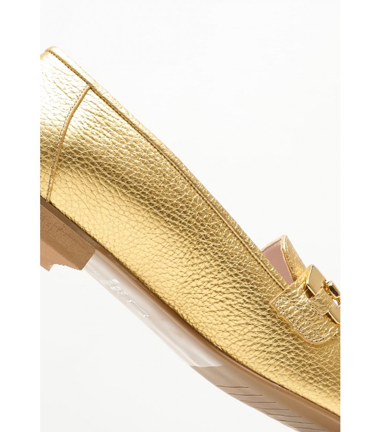 Women Moccasins 2440.10463 Gold Leather Mortoglou