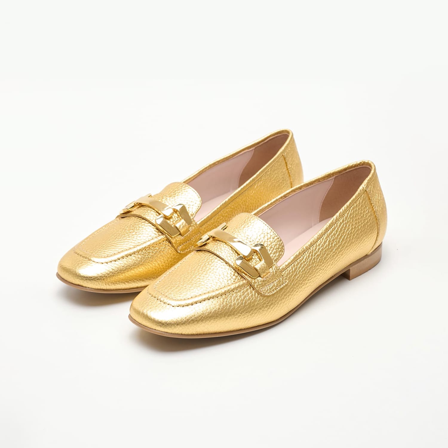 Women Moccasins 2440.10463 Gold Leather Mortoglou Women Moccasins 2440.10463 Gold Leather Mortoglou