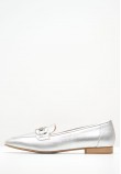 Women Moccasins 2440.10463 Silver Leather Mortoglou