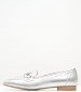 Women Moccasins 2440.10463 Silver Leather Mortoglou