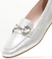 Women Moccasins 2440.10463 Silver Leather Mortoglou