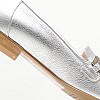 Women Moccasins 2440.10463 Silver Leather Mortoglou Women Moccasins 2440.10463 Silver Leather Mortoglou