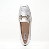 Women Moccasins 2440.10463 Silver Leather Mortoglou Women Moccasins 2440.10463 Silver Leather Mortoglou