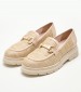 Women Moccasins 2440.20020 Beige Mat Mortoglou