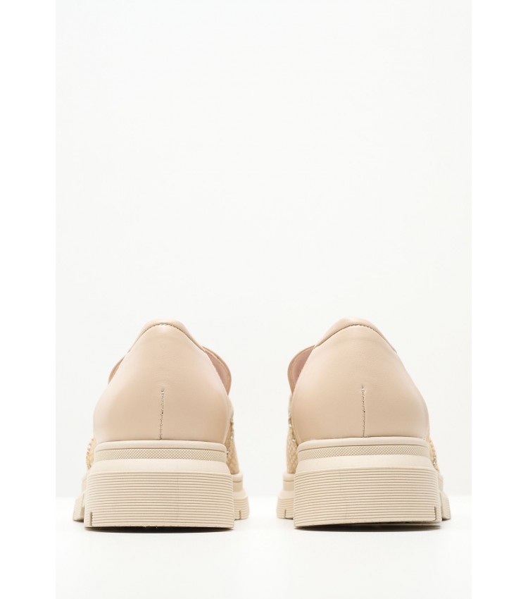 Women Moccasins 2440.20020 Beige Mat Mortoglou