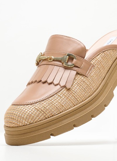 Γυναικεία Flats Salto.Baixo Μπεζ 'Υφασμα Schutz