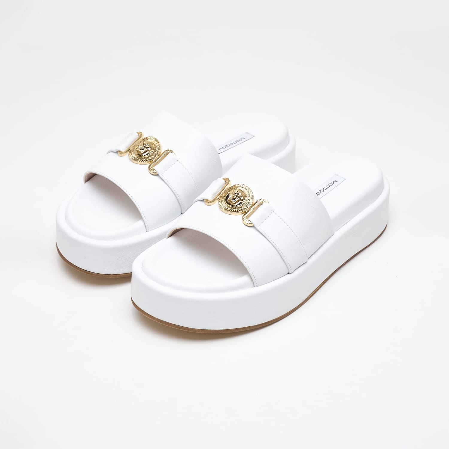 Women Platforms Low 2442.00701 White Leather Mortoglou Women Platforms Low 2442.00701 White Leather Mortoglou