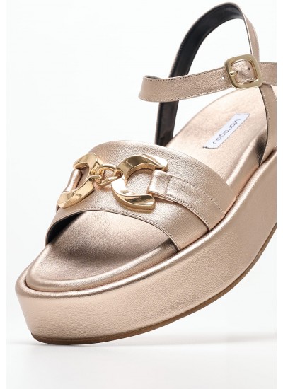 Women Platforms Low 2442.00706 Bronze Leather Mortoglou