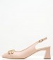 Women Pumps & Peeptoes Low 2445.52010A Beige Leather Mortoglou