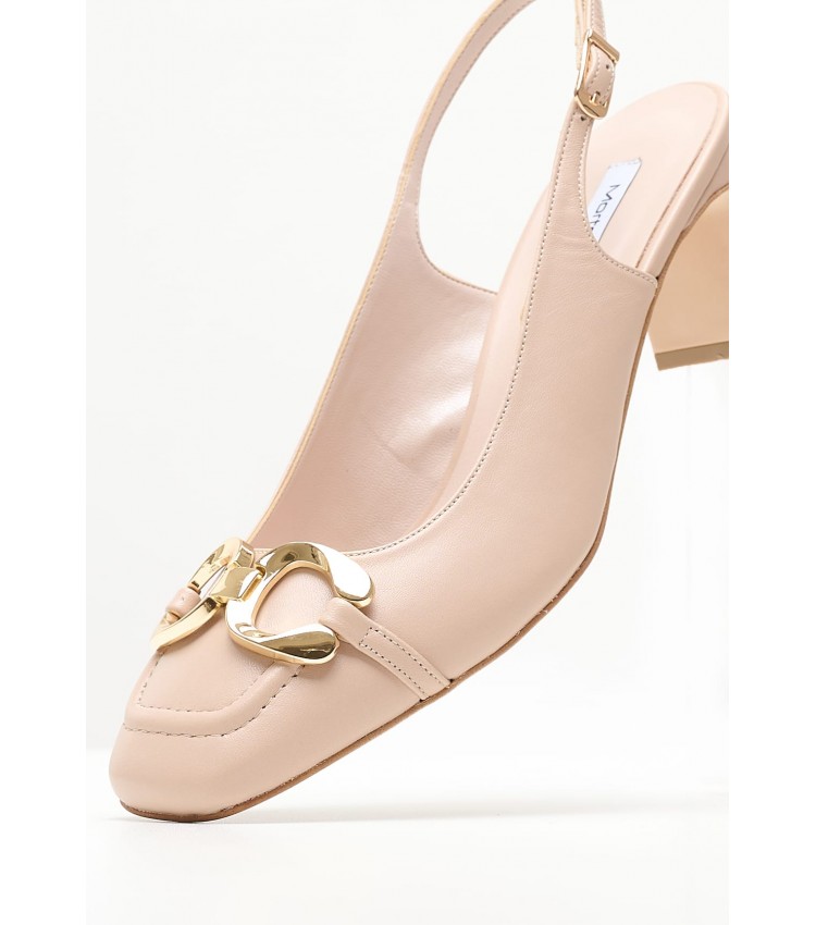 Women Pumps & Peeptoes Low 2445.52010A Beige Leather Mortoglou