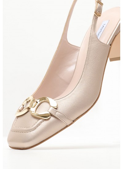 Women Pumps & Peeptoes Low 2445.52010A Gold Leather Mortoglou