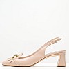 Women Pumps & Peeptoes Low 2445.52012 Beige Leather Mortoglou Women Pumps & Peeptoes Low 2445.52012 Beige Leather Mortoglou