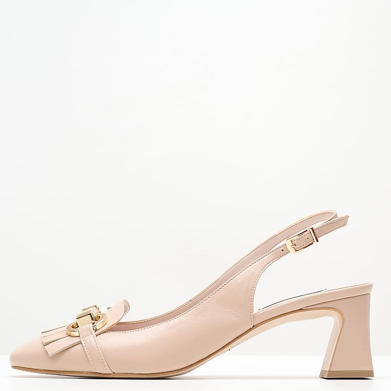 Women Pumps & Peeptoes Low 2445.52012 Beige Leather Mortoglou