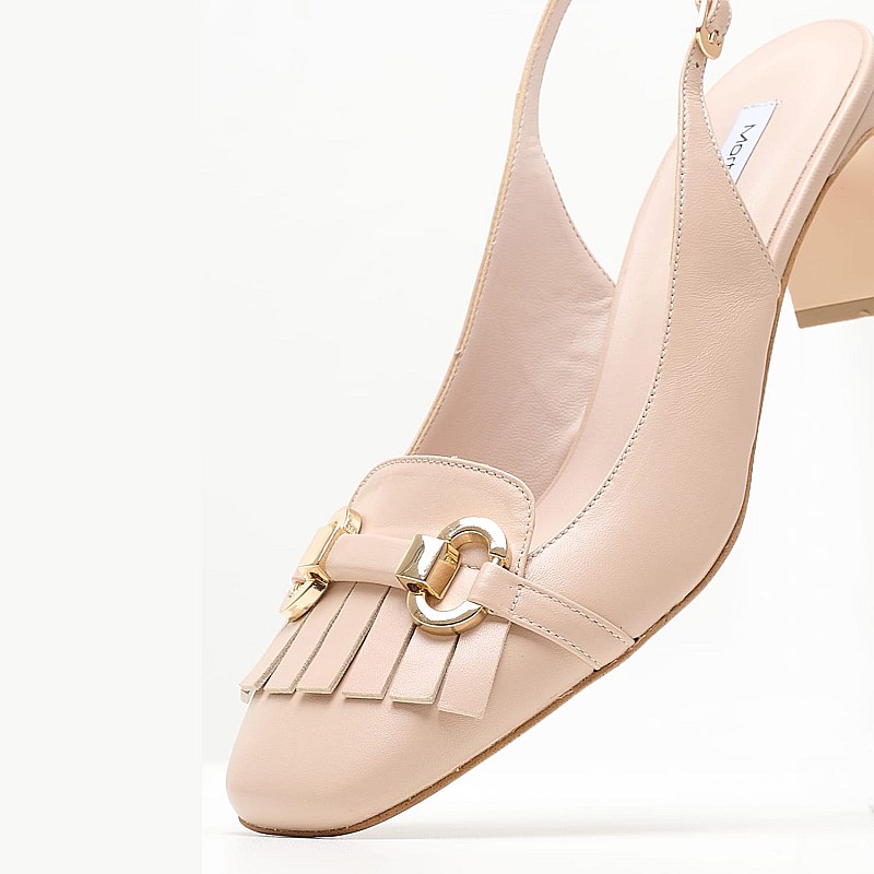 Women Pumps & Peeptoes Low 2445.52012 Beige Leather Mortoglou