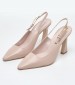 Women Pumps & Peeptoes High 2446.93516A Beige Leather Mortoglou