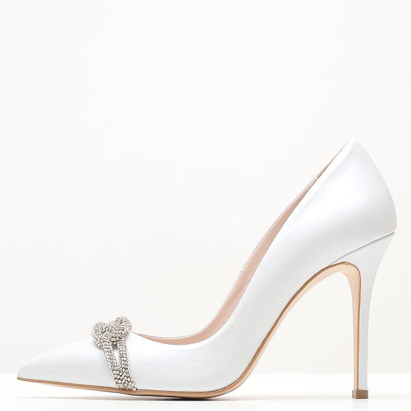 Women Pumps & Peeptoes Low 2447.100108 White Leather Mortoglou