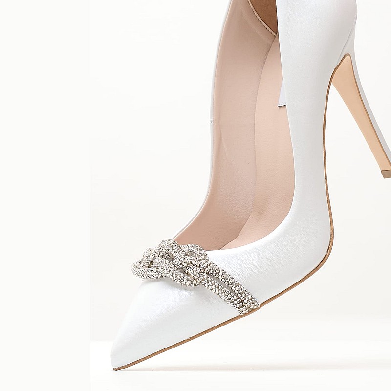 Women Pumps & Peeptoes Low 2447.100108 White Leather Mortoglou