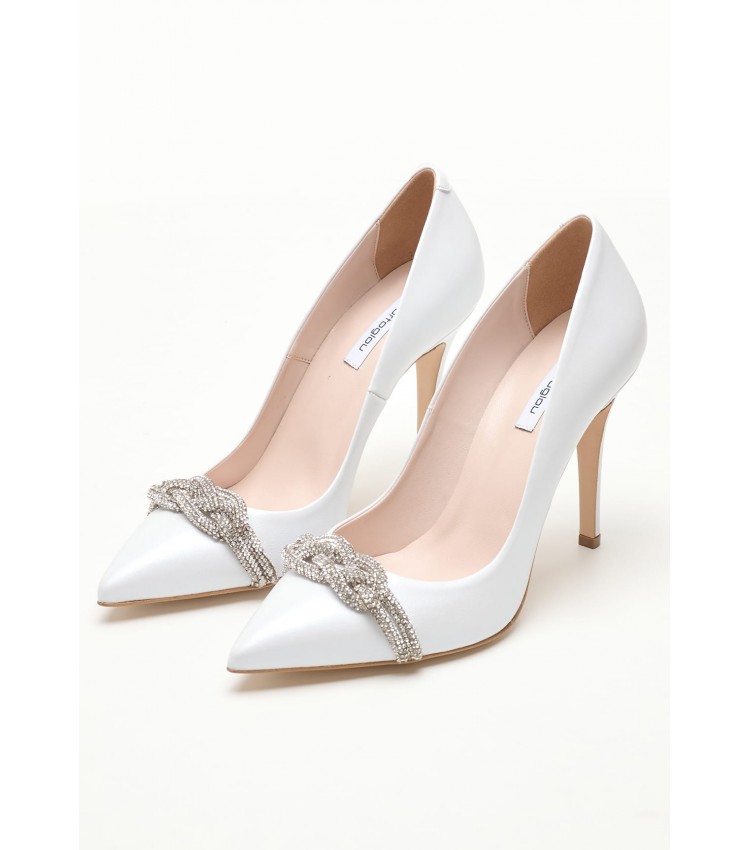 Women Pumps & Peeptoes Low 2447.100108 White Leather Mortoglou