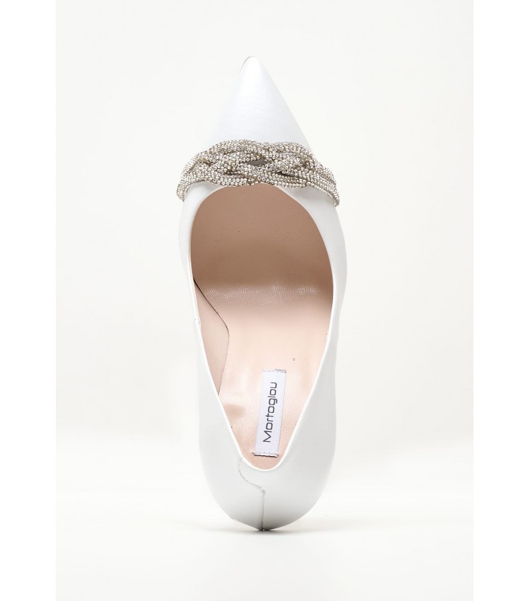 Women Pumps & Peeptoes Low 2447.100108 White Leather Mortoglou