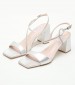 Women Sandals 2447.63506A Silver Leather Mortoglou