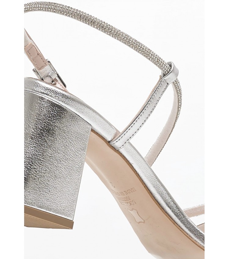 Women Sandals 2447.63522 Silver Leather Mortoglou
