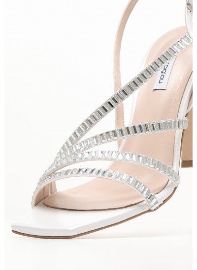 Women Sandals 2242.72009 Silver Leather Mortoglou