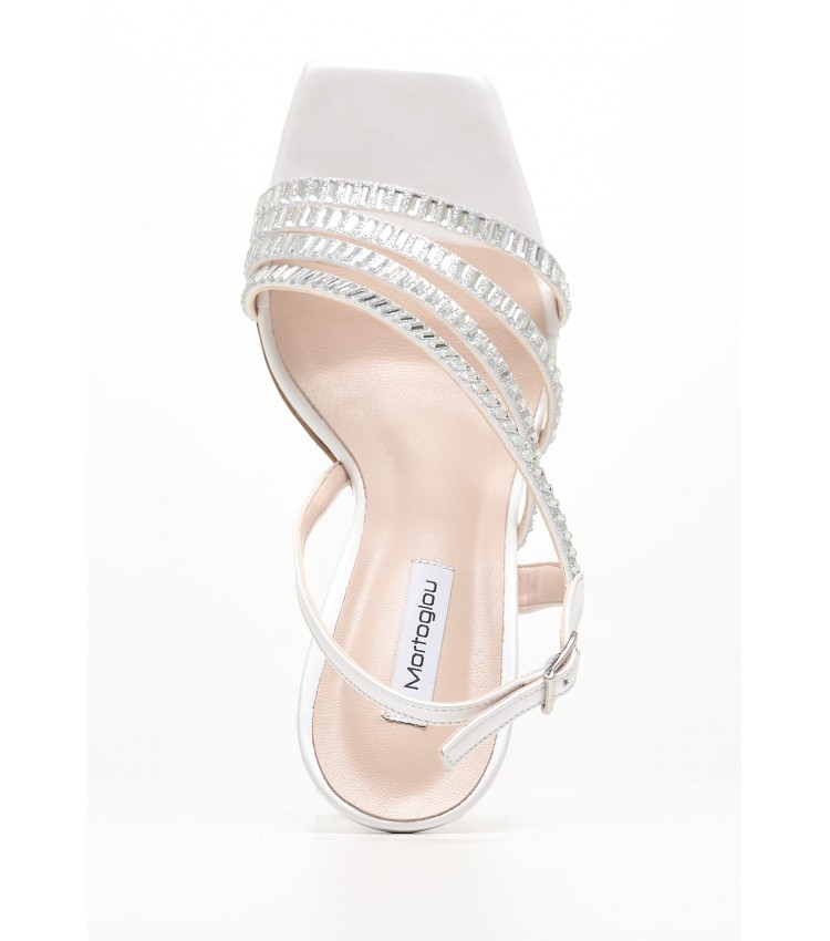 Women Sandals 2447.83632 White Leather Mortoglou