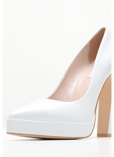 Women Pumps & Peeptoes High 2450.100500 White Leather Mortoglou