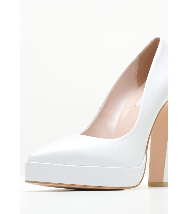 Women Pumps & Peeptoes High 2450.100500 White Leather Mortoglou