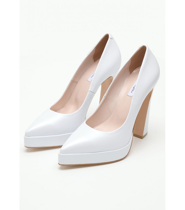 Women Pumps & Peeptoes High 2450.100500 White Leather Mortoglou